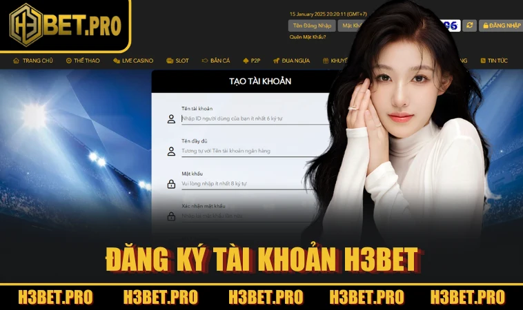 Đăng ký tài khoản H3BET