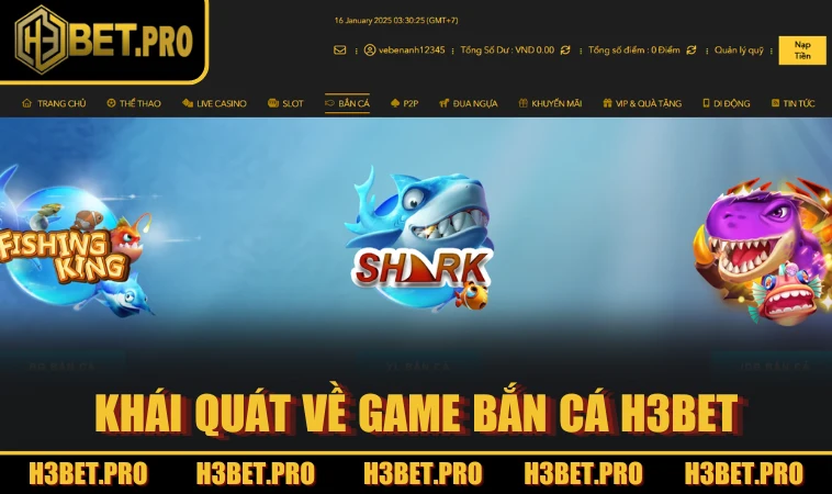 Khái quát về game bắn cá H3BET