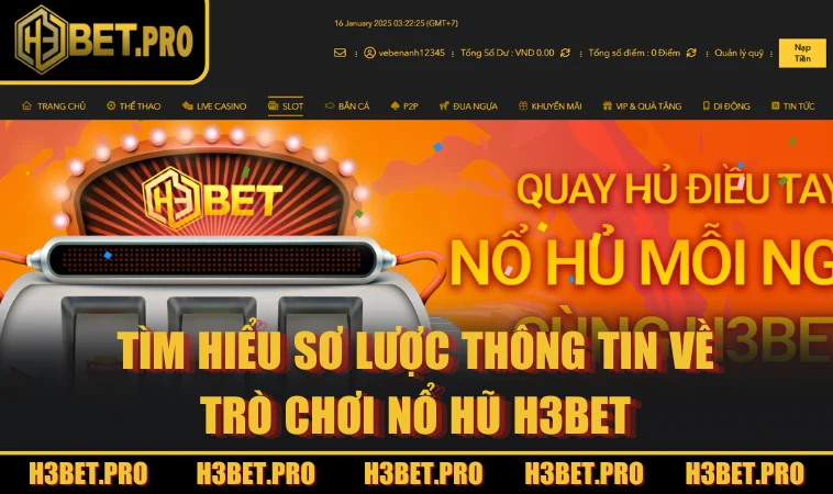 Tìm hiểu sơ lược thông tin về trò chơi nổ hũ H3BET