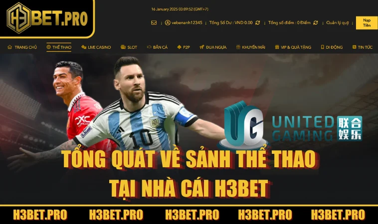 Tổng quát về sảnh thể thao tại nhà cái H3BET